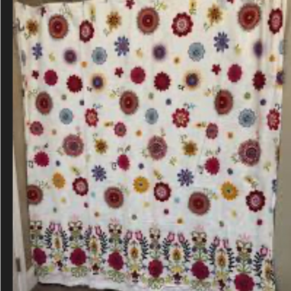 Floral Multicolor Shower Curtain